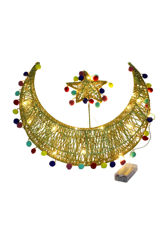 

Saving Home Ramadan Hilal LED Light, 25cm, Gold