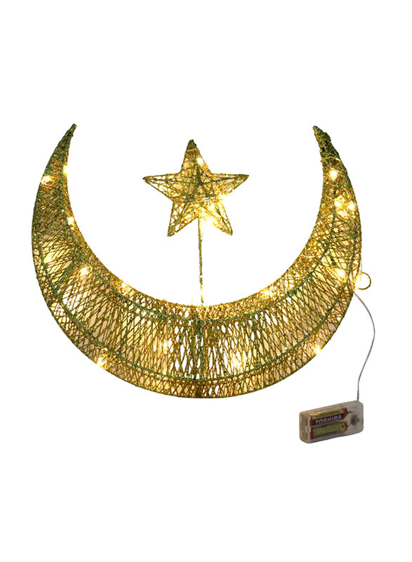 

Saving Home Ramadan Hilal LED Light, 32cm, EL31679, Gold