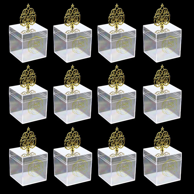 

Saving Home Ramadan Acrylic Gift Box, 12 Pieces, Clear/Gold