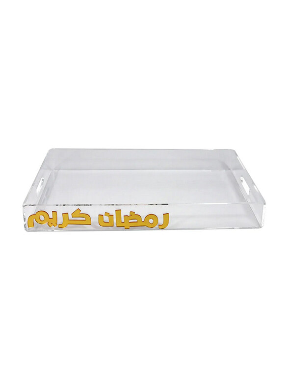 

Saving Home 40 x 25 x 5cm Ramadan Acrylic Serving Tray, Clear