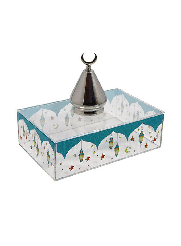 

Saving Home Ramadan Acrylic Box With Lid, Large, Blue