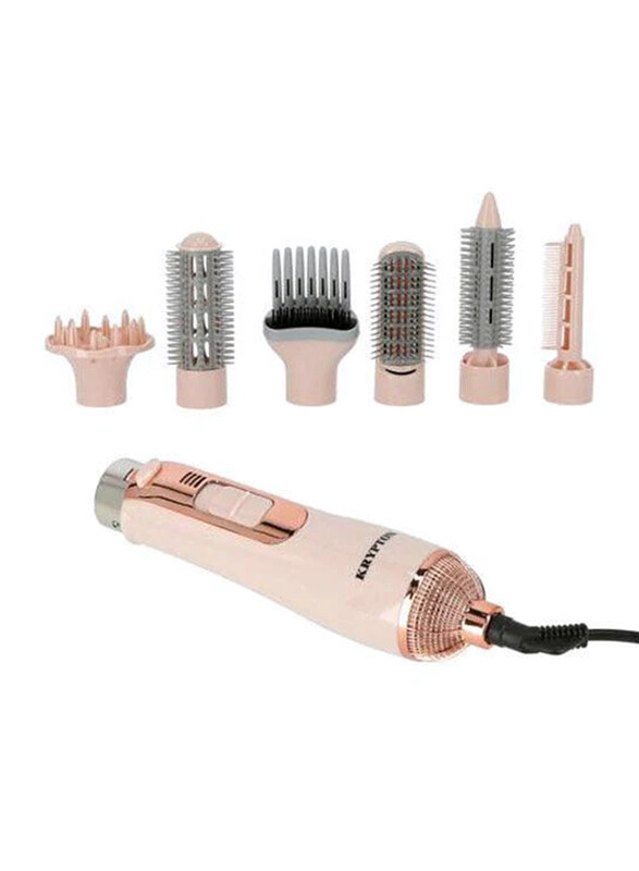 

Krypton 7 In 1 Hair Styler Brush with Safety Cut Off, KNH6028, Peach