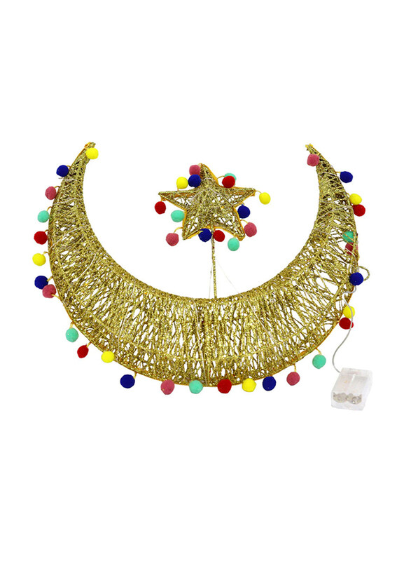 

Saving Home Ramadan Hilal LED Light, 32cm, EL31674, Gold