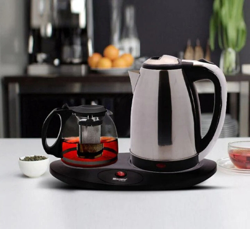 

Olympia 2L Electric Kettle Set with 1.5L Tea Tray, 1800W, OE-4000A, Silver