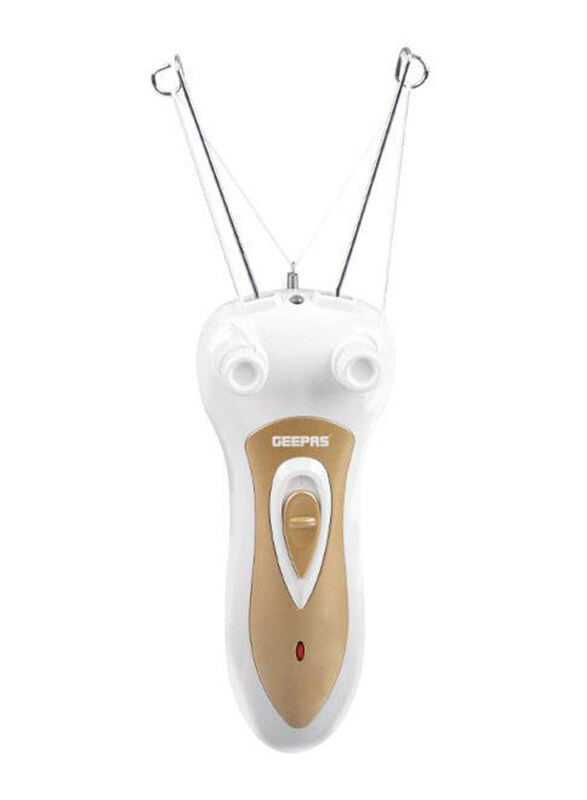 

Geepas Rechargeable Ladies Epilator Set, 3W, GLS8690, White/Gold