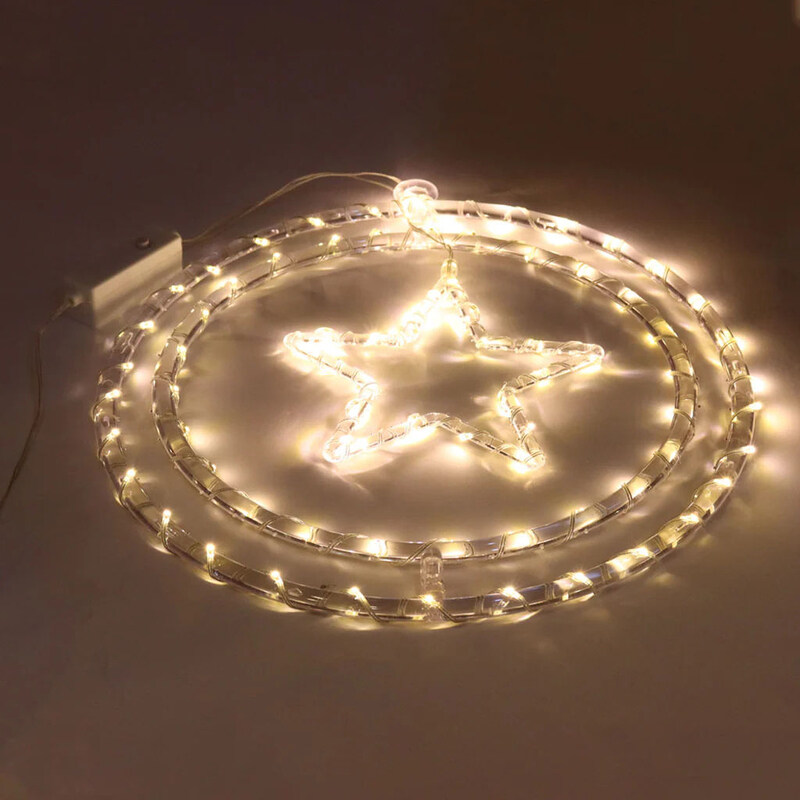 

Saving Home Ramadan Hanging Moon and Star LED Light, 30cm, White