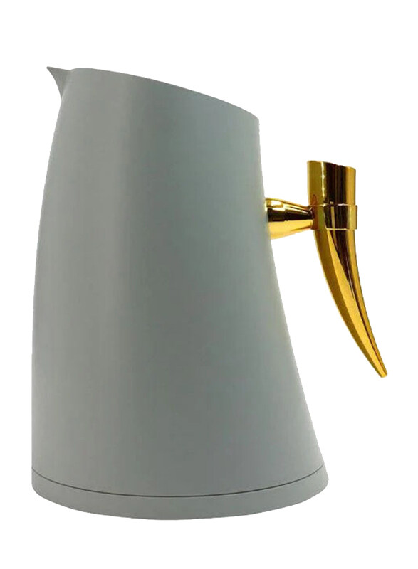 

Generic 1 Ltr Vacuum Flask with Push Button Pourage, Grey