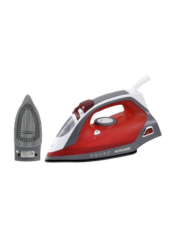 

Unbranded Steam Iron With Ceramic Soleplate, Red