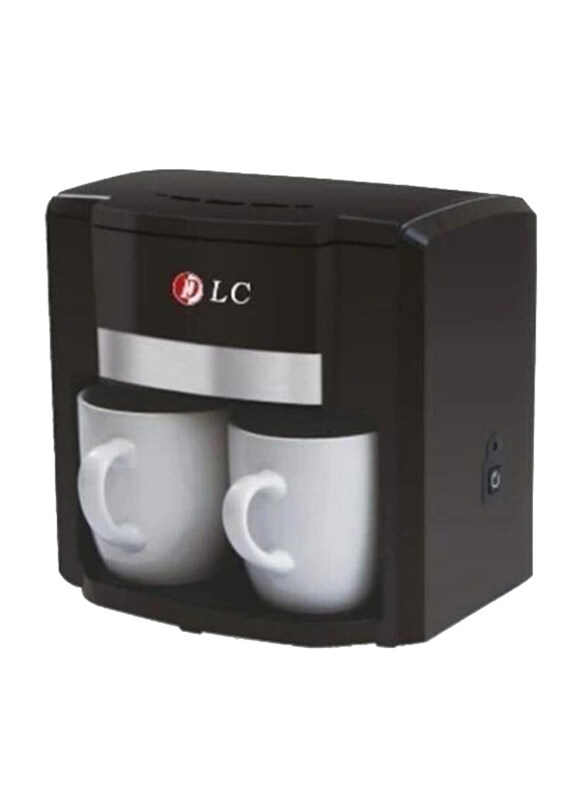 

DLC Coffee Maker with 0.3L 2 Porcelain Cups, 500W, DLC-CM7312, Black