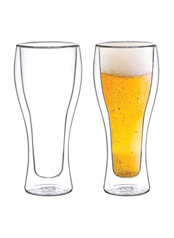 

Blackstone 450ml 2-Piece Double Wall Tumbler Glass Set, DBM007, Clear