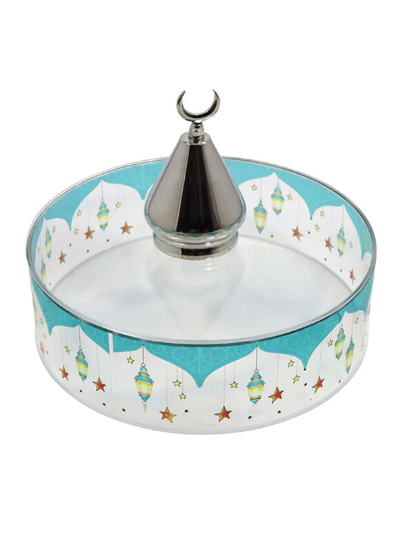 

Saving Home Ramadan Round Acrylic Box With Lid, Small, Blue