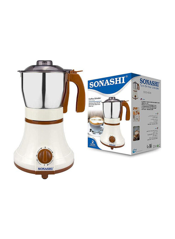 

Sonashi 0.8L Coffee Grinder, 350W, SCG-4006, White