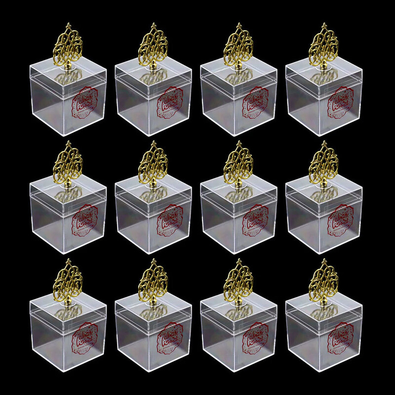 

Saving Home Ramadan Acrylic Gift Box, 12 Pieces, Clear/Gold