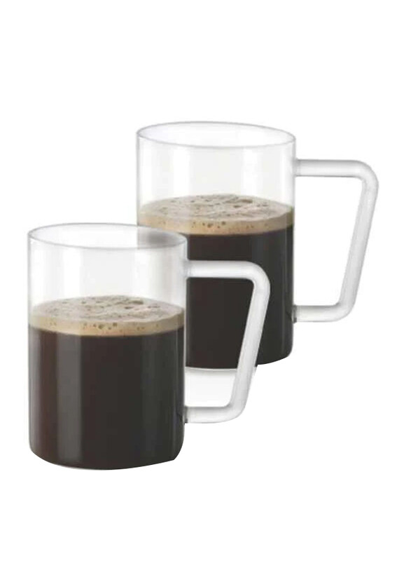 

Borosil 500ml 2-Piece Classic Grande Mug Set, BVNABBMG500, Clear