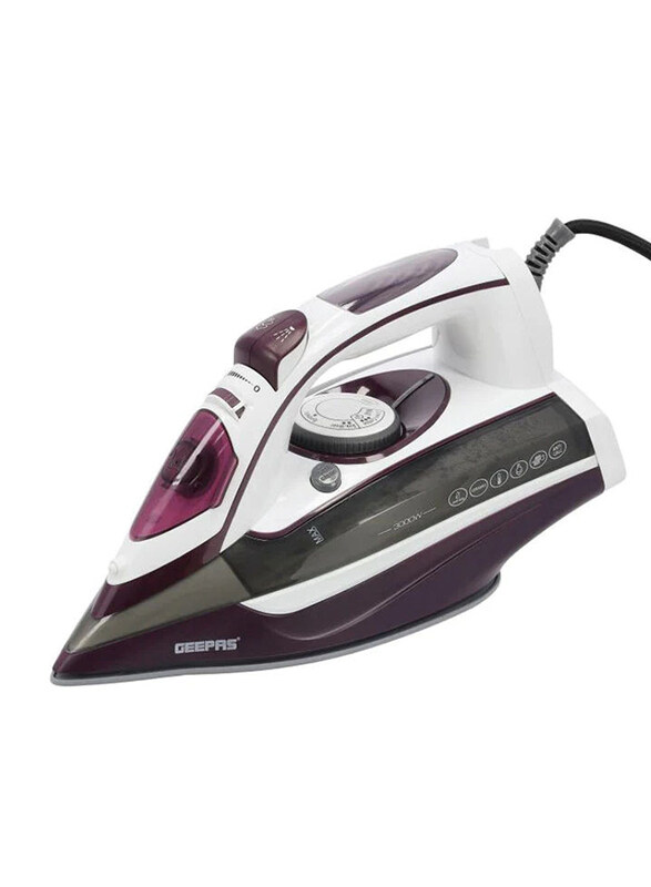 

Geepas 0.4L Ceramic Steam Iron, 3000W, GSI24025, Multicolour