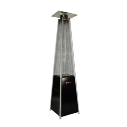 Quartz Tube Pyramid Patio Heater With Electric Ignition (Black)