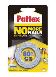 Pattex Double Sided Foam Tape for 80Kg, 1.5m, Grey