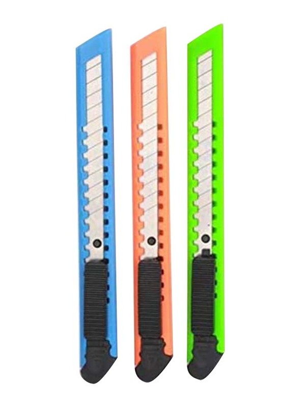 Powersafe 9mm 3-Piece Utility Knife Set, Multicolour