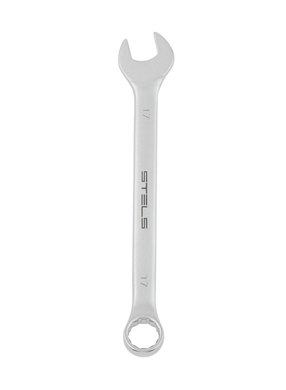 Stels 27mm CRV Matt Chrome Combination Wrench, Silver