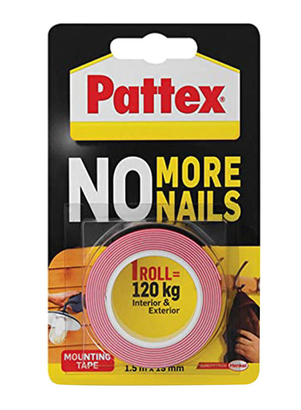 Pattex Double Sided Tape Foam Tape for 120kg, Pink