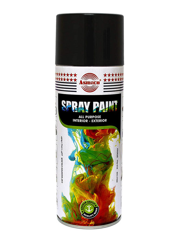 Asmaco Spray Paint, 400ml, Asmaco009, Black
