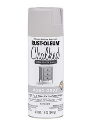 Rust-Oleum Chalked Spray Paint, 12 oz, 302592, Aged Grey