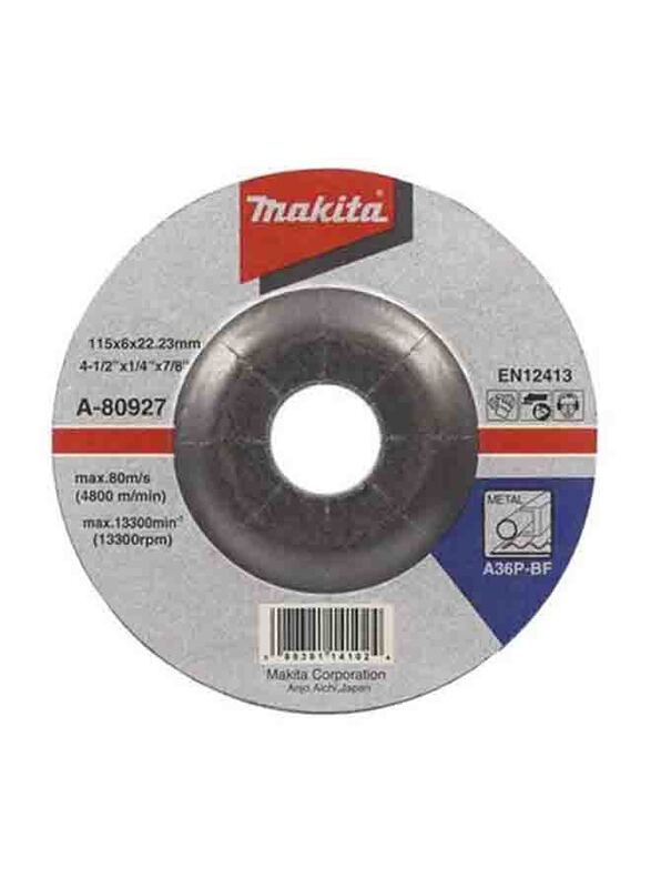 Makita A-80927 Grinding Wheel for Metal Cutting, 115mm, Multicolour