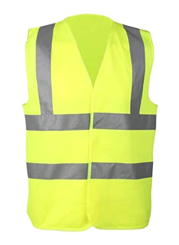 INS Reflective High Visibility Day Night Warning Safety Vest Jacket for Traffic Construction Safety, Neon Lime