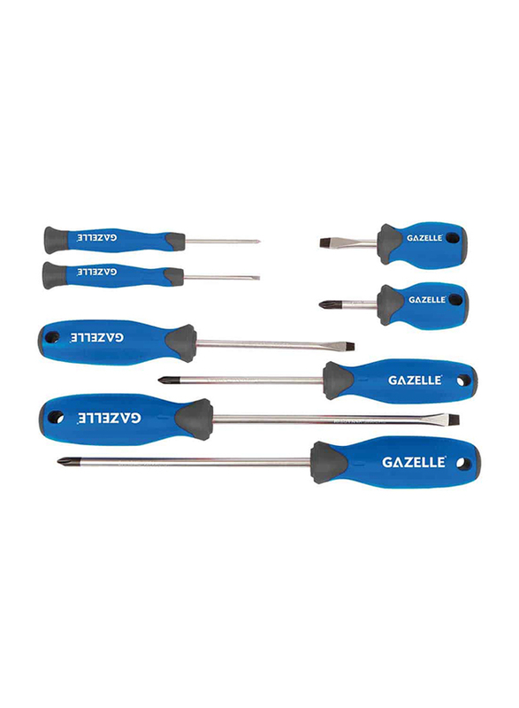 Gazelle 8-Piece Metric Screwdriver Set, G80136, Blue