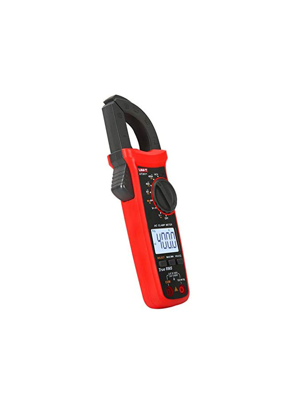 Uni-T Ut201+ AC DC Current Amperimetro Digital Tester Clamp, Red/Black