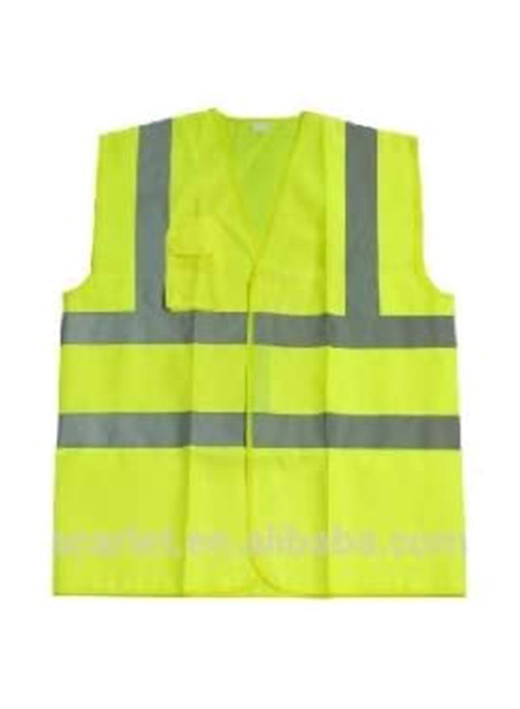 INS Reflective High Visibility Day Night Warning Safety Vest Jacket for Traffic Construction Safety, Neon Lime