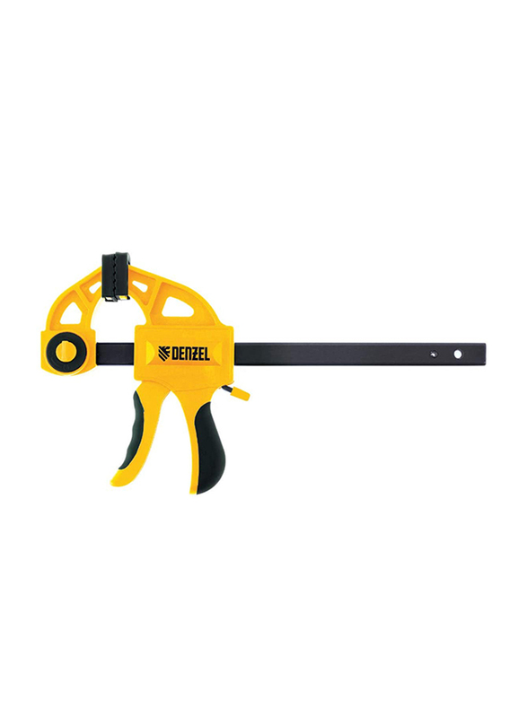 Denzel 12-inch 2-3/4-inch Trigger Clamp Bar, 7720565, Yellow/Black