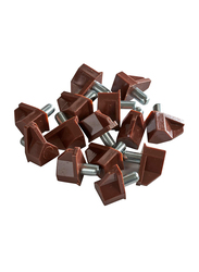CanvasGT Shelf Support Bracket Steel Shelves Pin Holder Set, 20-Piece, Brown/White