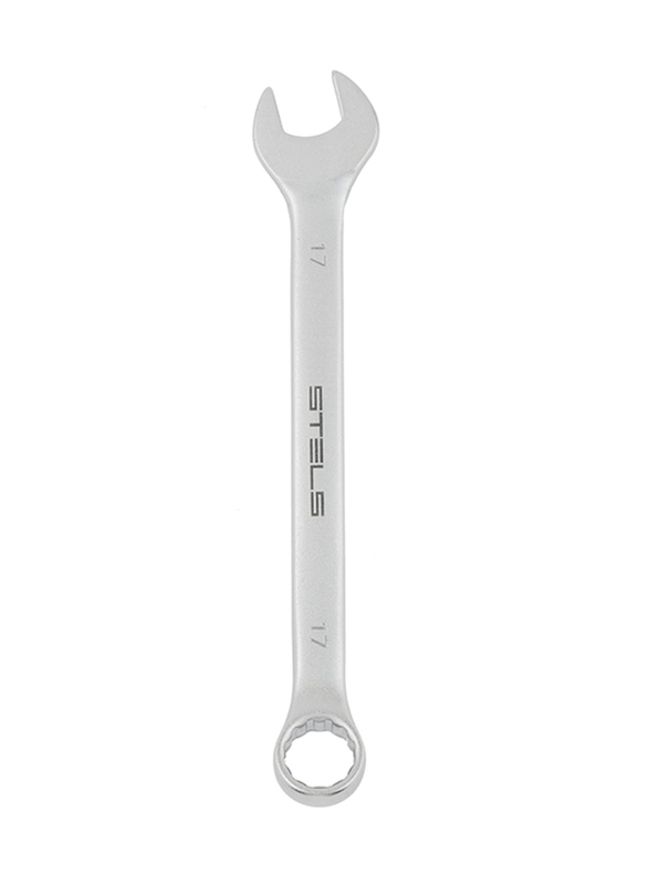 Stels 19mm CRV Matt Chrome Combination Wrench, Silver