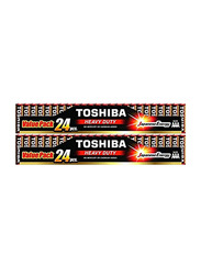 Toshiba 1.5V Heavy Duty AA Alkaline Batteries, 48 Pieces, R6KGMP24T, Multicolour