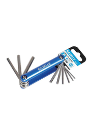 Gazelle 9-Piece Folding Hex Key Sae Set, G80132, Blue