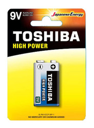 Toshiba 9V High Power Alkaline Batteries, 6LR61GCP, Multicolour