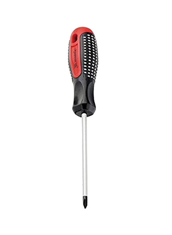 MTX Ph 2 x 100mm Anti Slip Flat Screwdriver with 3-Component Handle, 114419, Black/Red