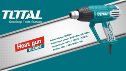 Total Tools Heat Gun 2000W, 50-570C with High and Low Setting, Built-in Overheat Protection, Multicolor