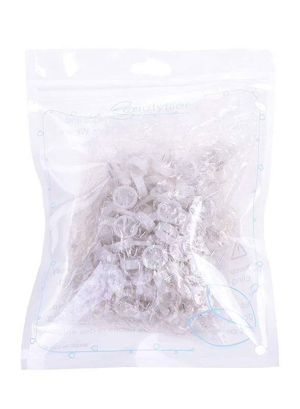 Beautyflier Plastic Nails Wall Hook, 100 Pieces, White