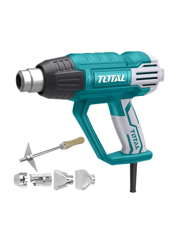 Total Tools Heat Gun 2000W, 50-570C with High and Low Setting, Built-in Overheat Protection, Multicolor