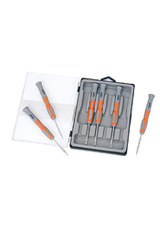 Pro-Tech 6 Piece Precision Screwdriver Set, 752602, Grey/Orange