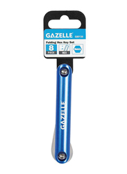 Gazelle 8-Piece Folding Metric Hex Key Set, G80130, Blue