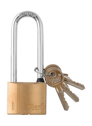 Uken Long Shackle Pad Lock, 40mm, Gold