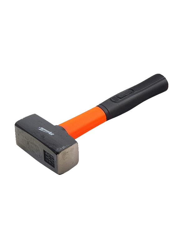 Sparta Sledge-Hammer with Fiberglass Rubber Handle, Grey/Orange/Black