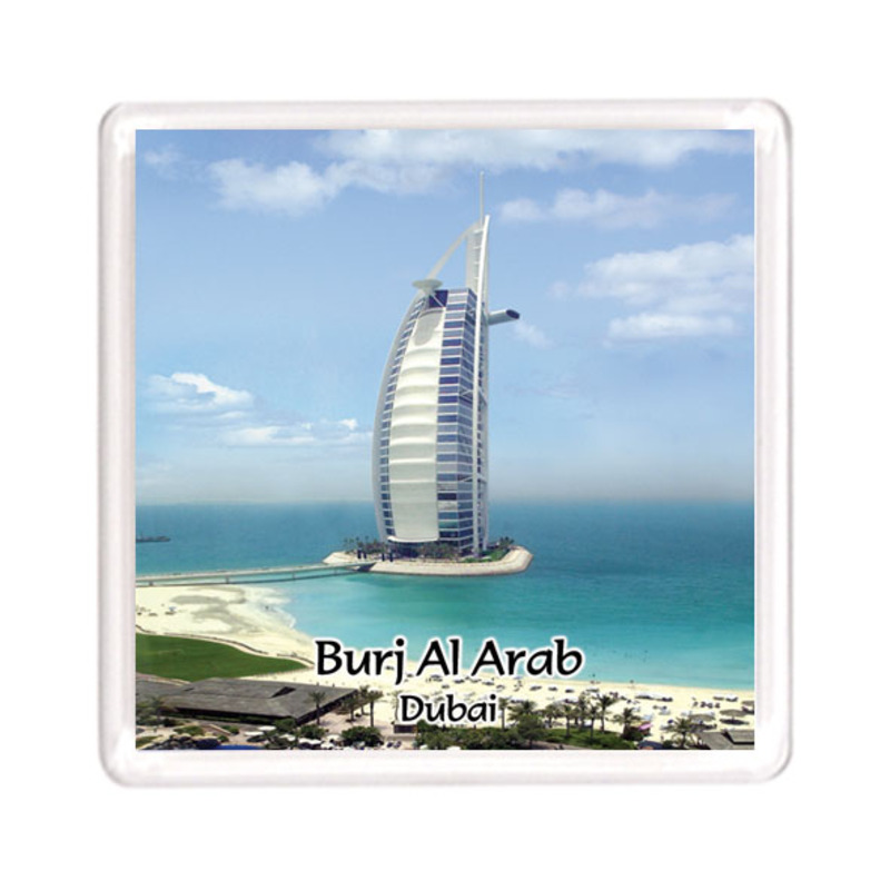 

Ahmed Al Maghribi Perfumes Ajooba Dubai Souvenir Magnet Burj Al Arab 0055, Transparent