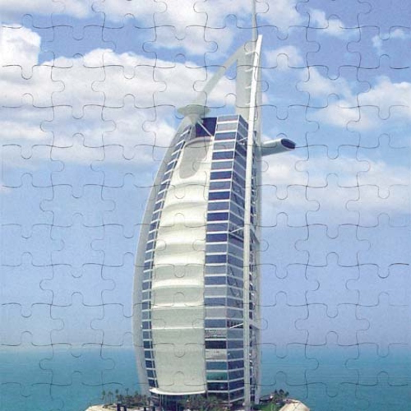 Ajooba Dubai Souvenir Puzzle Burj Al Arab 0065, White