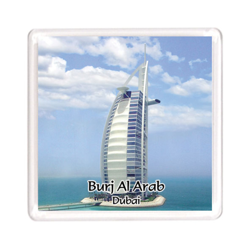 Ajooba Dubai Souvenir Magnet Burj Al Arab 0065, Transparent