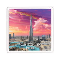 Ajooba Dubai Souvenir Magnet Burj Khalifa 0037, Transparent