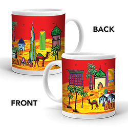 Ajooba Dubai Art Mug 04, White